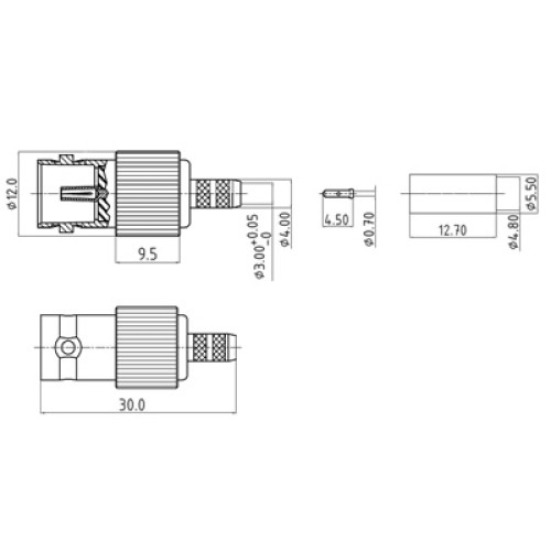 XBT-1070-NGBA - BNC Socket for 12G Applications