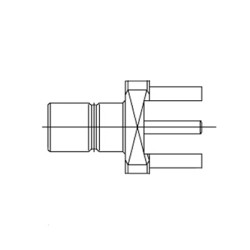 XDT-6300-GGAW - Top Entry PCB Mounted SMB Socket