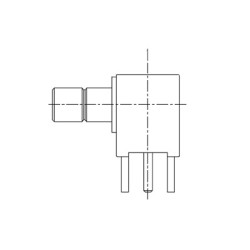 XDT-6301-GGAW - Right Angle PCB Mounted SMB Socket