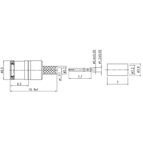 XDT-6303-GGAF - Cable Mounted SMB Plug