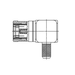 XDT-6304-GGAF - Right Angle Cable Mounted SMB Plug