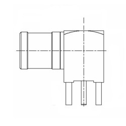 XDT-6311-GGAY - Right Angle PCB Mounted SMB Plug