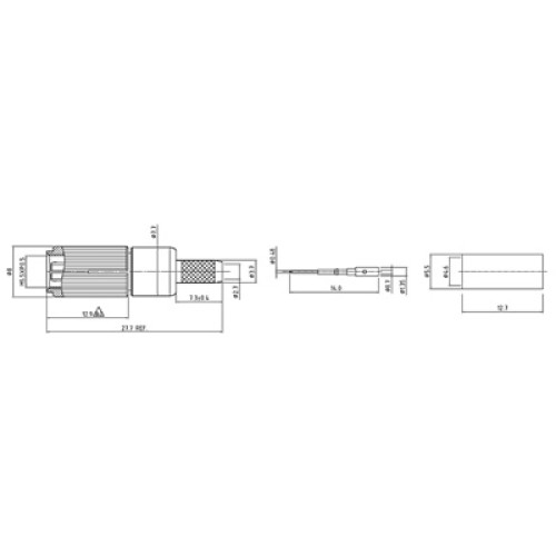 XGT-8015-NGBA - DIN 1.0 / 2.3 Screw On Cable Mounted Plug