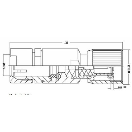 XHT-9015-NGAB - DIN 1.6 / 5.6 Cable Mounted Plug