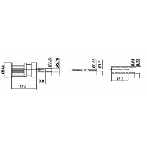 XHT-9001-NGAB - DIN 1.6 / 5.6 Cable Mounted Plug