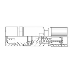 XHT-9015-NGAB - DIN 1.6 / 5.6 Cable Mounted Plug