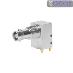 XPS-12-RB18-NNIJX -Tall Right Angle mounted Micro BNC Stacking Connector