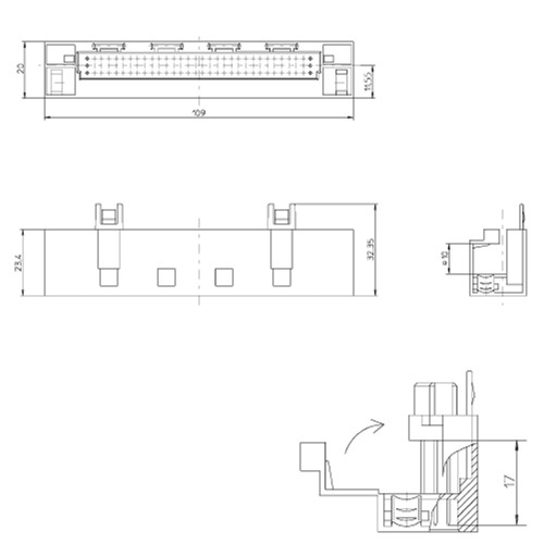 Stackable Housing for C Body Connector