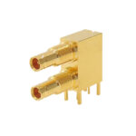 C-SX-115G – Dual Port Right Angled DIN 1.0/2.3 Bulkhead Connector