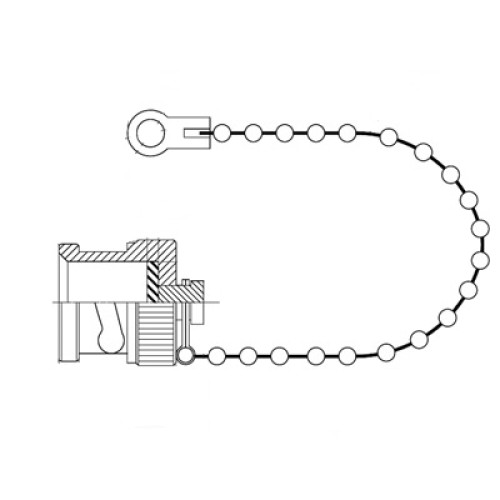 71X-0002-33 – BNC Cap With Ball Chain
