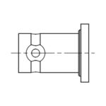 71X-0044-33 – BNC Outer Rear Mounted Bulkhead Connector Body With Screws