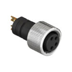CC08-XXS-X-MM – M8 Socket for Over-moulded Cables (A and B Code)