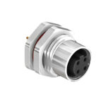 CC12-XXS-FD07-PBSX – M12 Front Fastening Shielded Die Cast Socket (D Code)