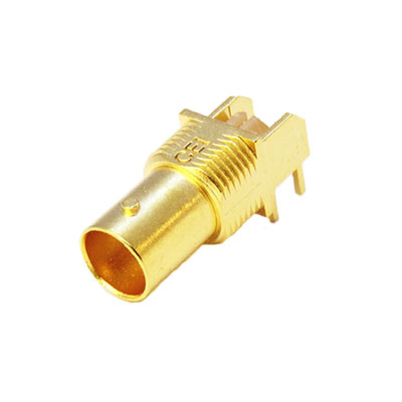 XBS-03-RB40-GGV – Right Angle PCB Mounting BNC Connector with Pathfinder Light Pipe