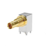 XGS-06-RB20-NGJ – Right Angle DIN 1.0/2.3 Bulkhead Connector (Tall Body)