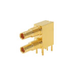 XGS-06-RB42-GGD – Dual Port Right Angled DIN1.0/2.3 Bulkhead Connector