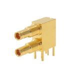 XGS-06-RB47-GGD – Dual Port Right Angle DIN 1.0/2.3 Bulkhead Connector