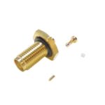 ZCS-06-CST-GGAW-W – 6GHz SMA Cable Mounted Bulkhead Socket