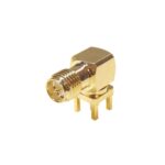 ZCS-06-RB39-GG-Y – 6GHz Right Angle SMA Socket with reverse polarity
