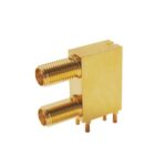 ZCS-12-RB32-GGD – Dual Port Right Angle Bulkhead Connector