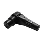 AXCR-XS-ZBNDN1-B  – 3 to 5 pin XLR/DMX Right Angled Socket for cable up to 4mm