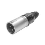 AXCS-XP-ZNDN1-B – 3 to 5 Pin XLR/DMX Straight Cable Mounted Plug for cables up to 4.7 mm