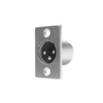 AXRS-XP-ZNDNB – 3 to 5 pin Solder Bucket Panel Mounted XLR/DMX Plug