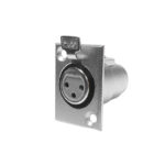 AXRS-XS-ZNDNB – 3-5 Pin XLR-DMX Solder Tag Panel Mounted Socket