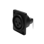 AXSR-3S-P1PSA – 3 Pin Right Angle Panel Mounted XLR Socket