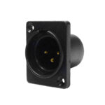 AXSS-3P-P1DGB – 3 Pin Solder Bucket Panel Mounted XLR Plug