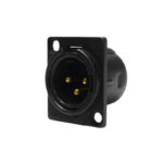 AXSS-3P-ZBDGB – 3 Pin Solder Bucket Panel Mounted XLR