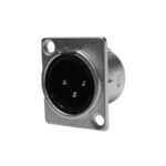 AXSS-3P-ZNDNB – 3 Pin Solder Bucket Panel Mounted XLR