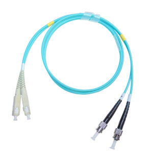 ST-PC to SC-PM MM 50-125 OM3 Duplex Aqua 2